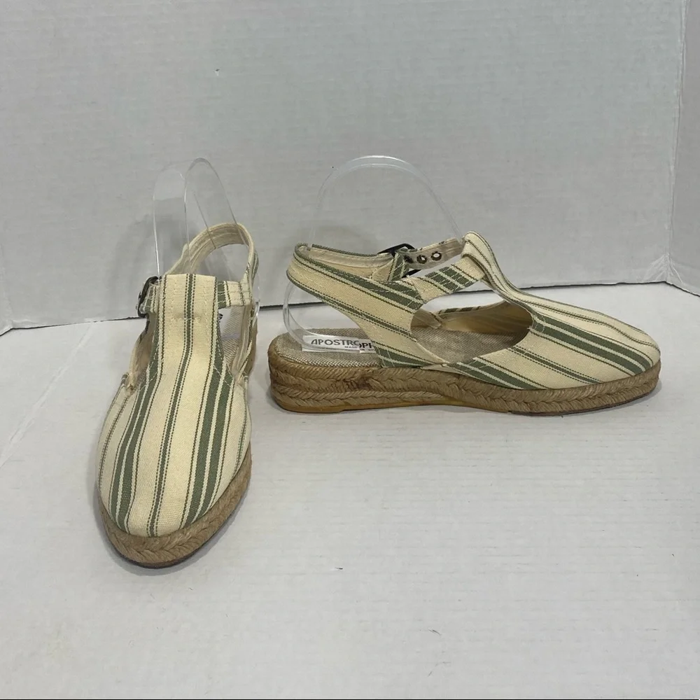 Apostrophe || Woman’s striped espadrilles size 7